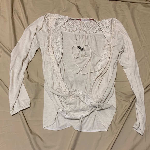 Maurices Tops - Maurices Cream Lace Detailed Blouse